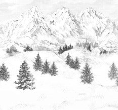 Papier peint montagne sommets de Chamonix
