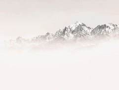 Papier peint matin brumeux Mont Blanc