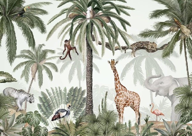 Papier peint enfant jungle paisible, XXL, tendance