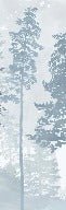 Scandinavian blue forest panoramic wallpaper