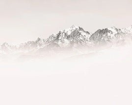 Papier peint matin brumeux Mont Blanc