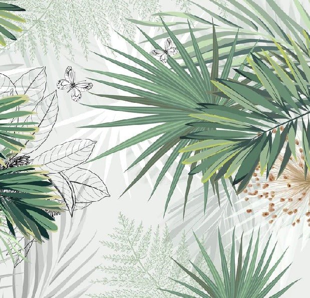 Papier peint panoramique nature green palm