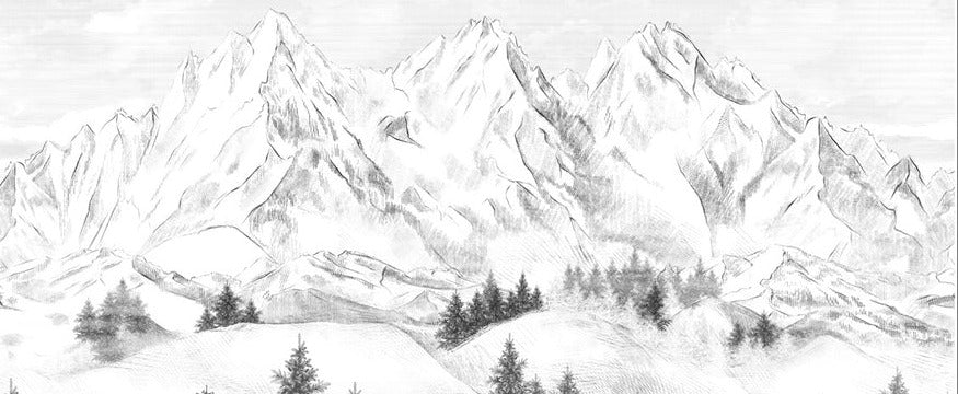 Papier peint montagne sommets de Chamonix