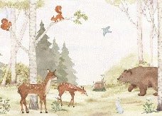 Papier peint forêt enchantée chambre enfant, XXL, tendance