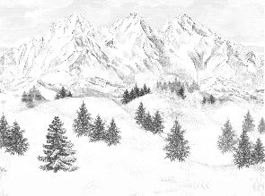 Papier peint montagne sommets de Chamonix