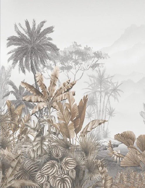 Papier peint tendance tropical sepia