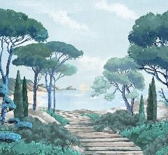 Papier peint balade dans les calanques, XXL, tendance