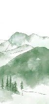 Papier peint montagne chaine des Aravis vert forêt