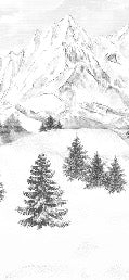 Papier peint montagne sommets de Chamonix, XXL, tendance