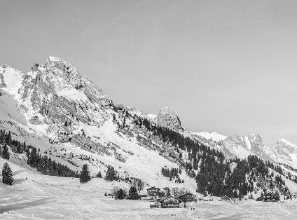 Papier peint panoramique chalet alpage, XXL, tendance