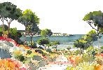 Panoramic summer air wallpaper