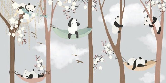 Papier peint chambre enfant panda