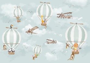 Papier peint les animaux en Montgolfière