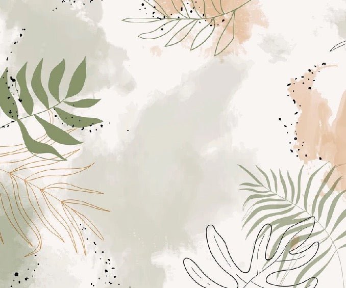 Papier peint panoramique aquarelle végétale, XXL, tendance