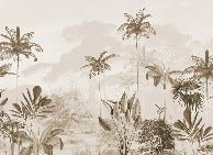 Papier peint panoramique jungle eden sépia