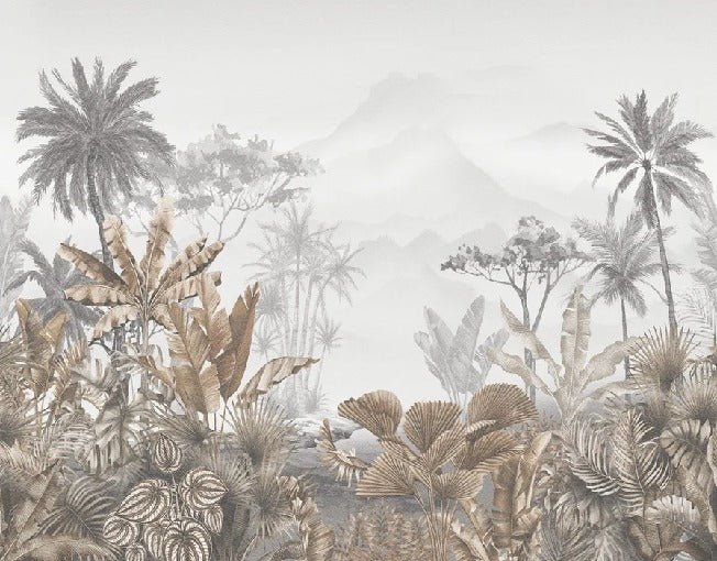 Papier peint tendance tropical sepia