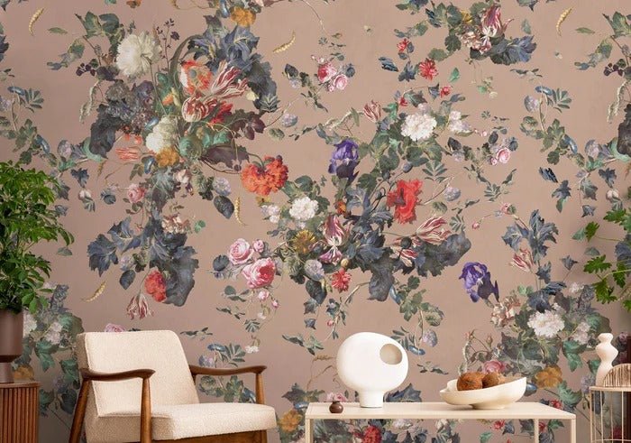 Vintage climbing plants wallpaper