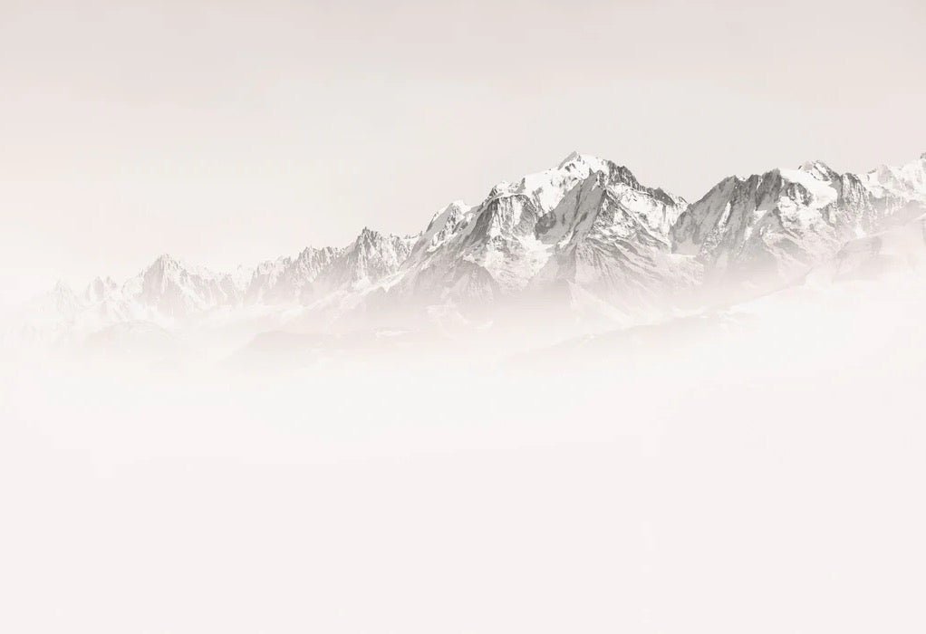 Papier peint matin brumeux Mont Blanc