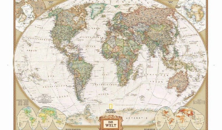 Classic world map wallpaper