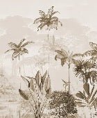 Papier peint panoramique jungle eden sépia, XXL, tendance