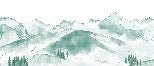 Aravis mountains wallpaper mint green