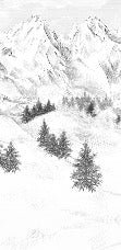 Papier peint montagne sommets de Chamonix, XXL, tendance