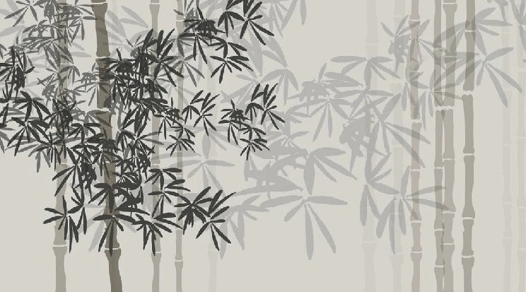 Panoramic bamboo wallpaper