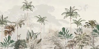 Papier peint panoramique jungle eden vert, XXL, tendance