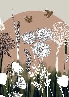 Papier peint panoramique illustration florale