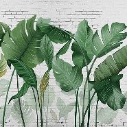 Papier peint Feuille bananier Vintage