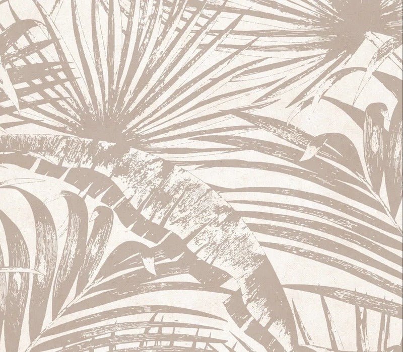 Papier peint monochrome jungle feuille