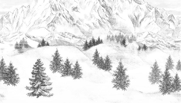 Papier peint montagne sommets de Chamonix