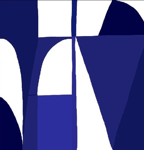 Papier peint Memphis style bleu