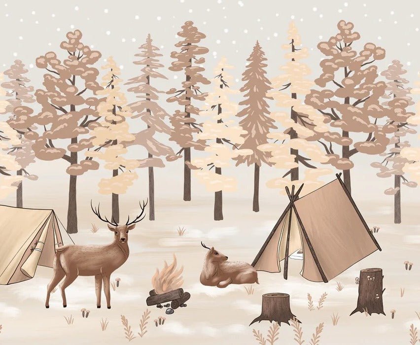 Papier peint enfant scandinave féérie suédoise