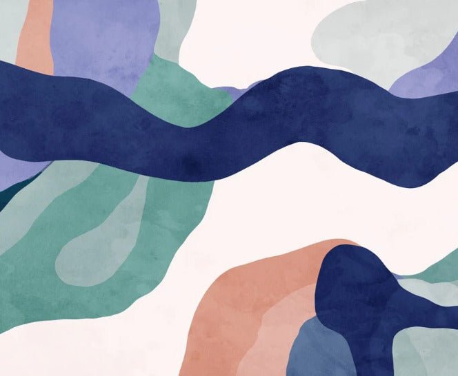 Papier peint abstrait ondulation, XXL, tendance