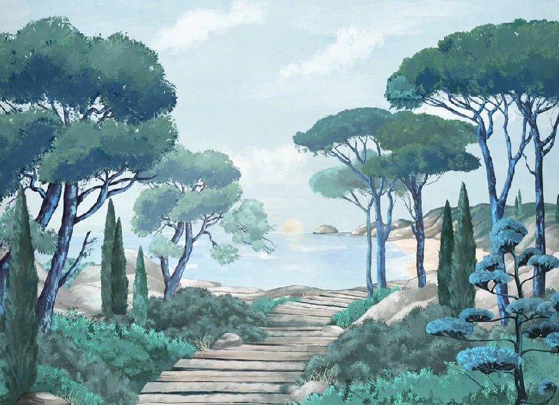 Papier peint balade dans les calanques, XXL, tendance