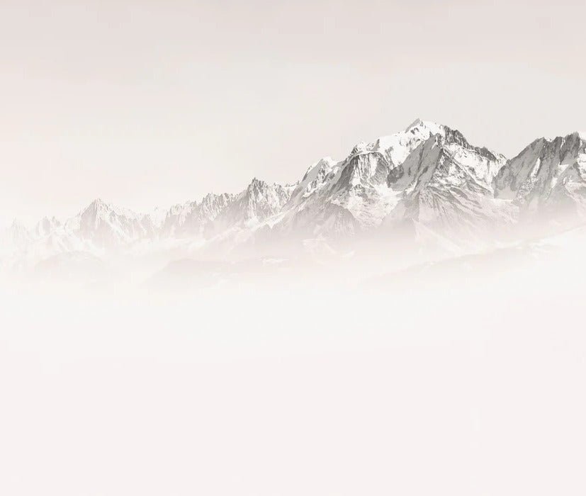 Papier peint matin brumeux Mont Blanc