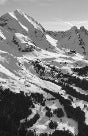 Papier peint montagne noir et blanc les Aravis, XXL, tendance