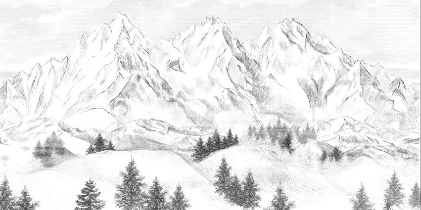 Papier peint montagne sommets de Chamonix