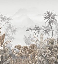 Papier peint tendance tropical sepia, XXL, tendance