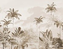 Papier peint panoramique jungle eden sépia