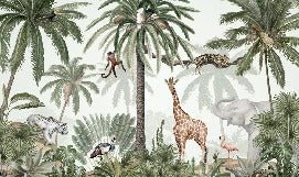 Papier peint enfant jungle paisible, XXL, tendance