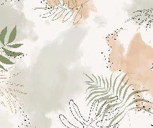 Panoramic vegetal watercolor wallpaper