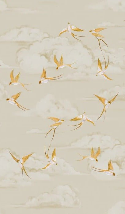 Papier peint bureau envol oiseau doré, XXL, tendance