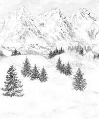 Papier peint montagne sommets de Chamonix