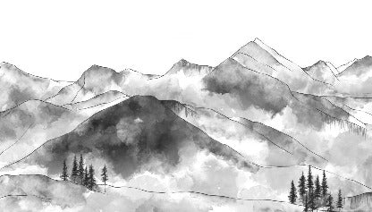 Aravis mountains black and white wallpaper
