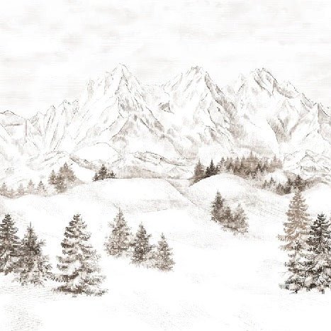 Papier peint montagne massif des Alpes, XXL, tendance