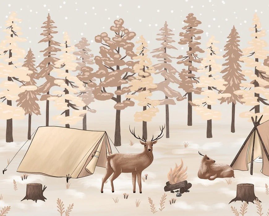 Papier peint enfant scandinave féérie suédoise