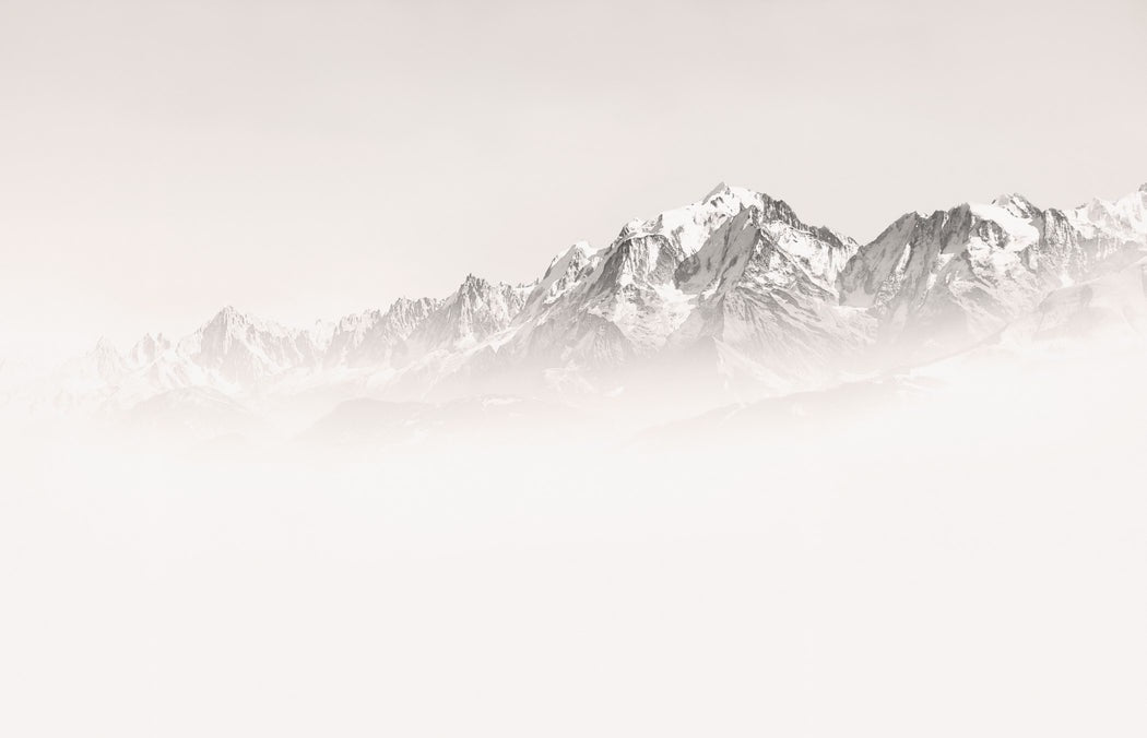 Papier peint matin brumeux Mont Blanc