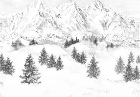 Papier peint montagne sommets de Chamonix